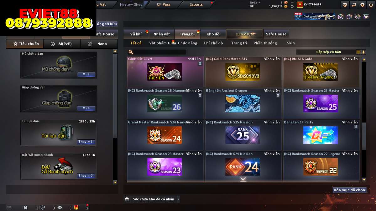 shop acc cf uy tin gia re